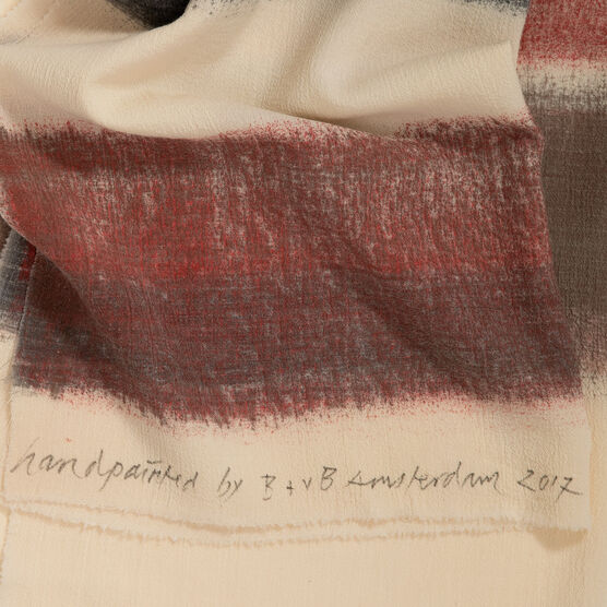 Hand painted silk scarf